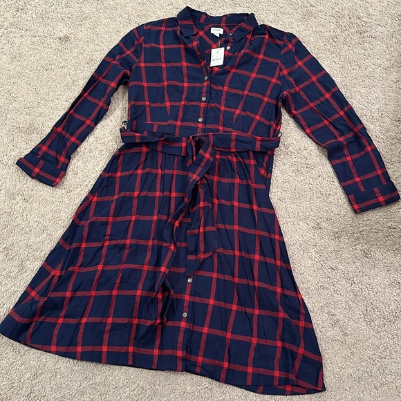 NWT J Crew Tie Waist Flannel Shirtdress 😍🤩 - Picture 16 of 16